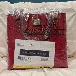 Dooney & Bourke Pebble Grain Small Lexington Red NWT in original packaging